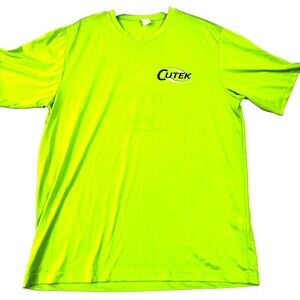 Sport-Tek Men’s Large Bright Green CUTEK Staff T-Shirt Monkey Logo